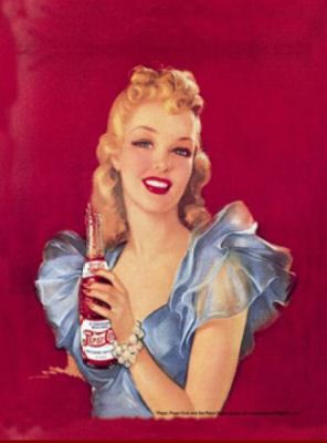 IES09P - Piastra in lamiera: Pepsi Cola rossa Pin-Up - 1
