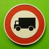 MCD-025 - Cartello divieto di circolazione di automezzi pesanti - In kit - Posta non inclusa - 1