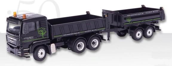 CON71182/01 - MAN TGS L 6x4 Ribaltabile a tre vie con rimorchio Ribaltabile a 2 assi ribaltabile 