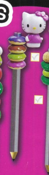 T8872B - Decorazione ciambella per matita HELLO KITTY con colorazione - 1