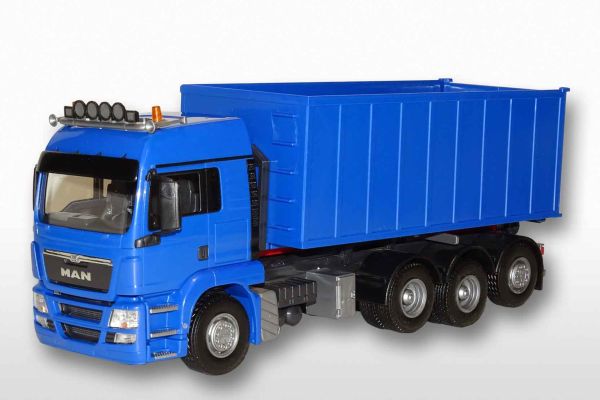 EMEK20894 - MAN TGS 8x4 blu, autocarro rettilineo con rullo compressore - 1