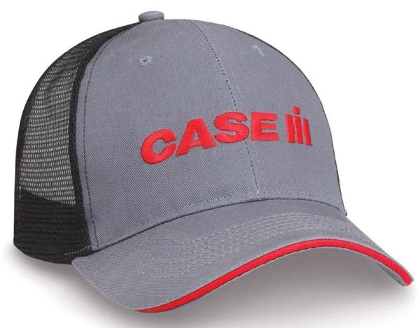 CAS220003 - Cappello CASE IH grigio e rosso con retro in rete - 1