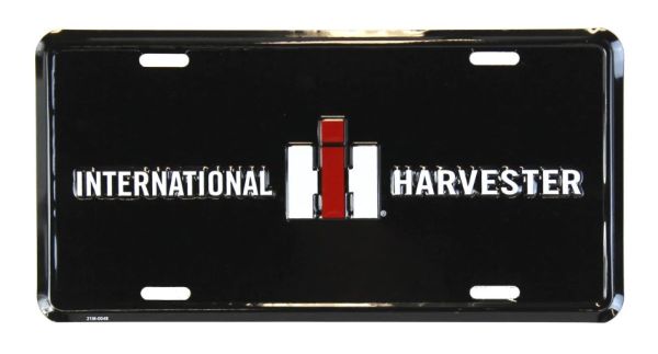 SIGN-2201 - Targa in metallo INTERNATIONAL HARVESTER Nero - 30 x 15 cm - 1