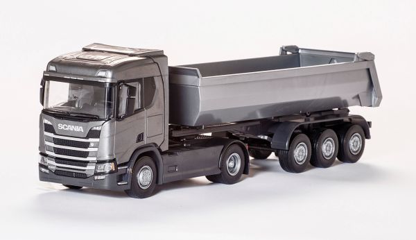 EMEK22483 - SCANIA R500 Next Generation grigio 4x2 con rimorchio a 3 assi - 1