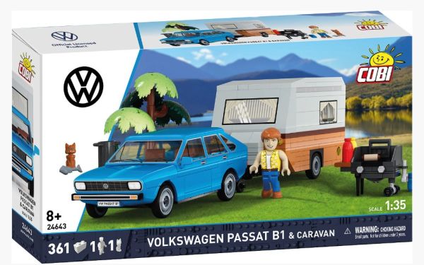 COB24643 - VOLKSWAGEN Passat B1 con caravan - 361 pezzi - 1
