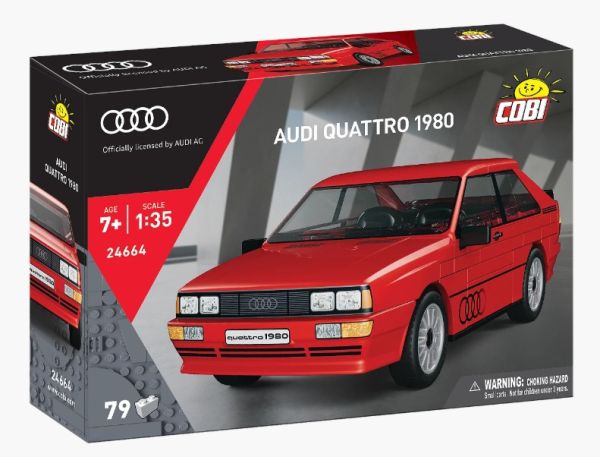 COB24664 - AUDI Quattro 1980 rossa - 79 pezzi - 1