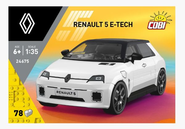 COB24675 - RENAULT 5 E-Tech bianca - 78 pezzi - 1