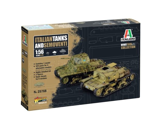 ITA25768 - Carri armati e cannoni semoventi italiani da assemblare e verniciare - 1