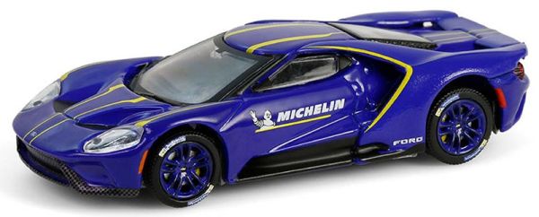 GREEN28160-F - FORD GT 2021 blu 135° anniversario MICHELIN in blister - 1