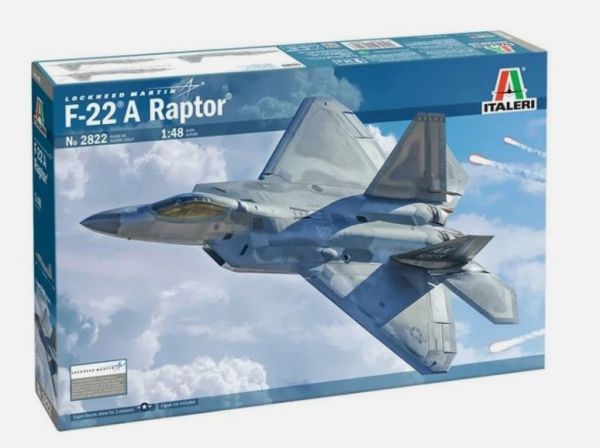 ITA2822 - Aereo da caccia LOCKHEED Martin F-22 A Raptor da assemblare e dipingere - 1