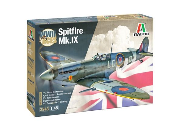 ITA2843 - Aereo militare Supermarine Spitfire Mk.IX Aces (montaggio e verniciatura necessari) - 1