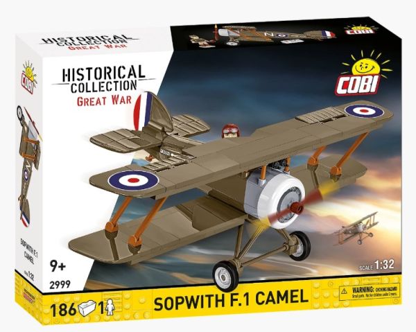 COB2999 - Aereo militare SOPWITH F.1 Camel - 186 pezzi - 1