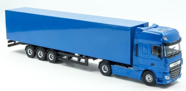 HOL2-076000BLEU - DAF XF 4x2 con rimorchio 3 assi blu - 1