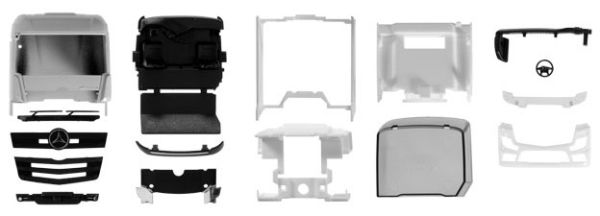 HER084390 - Lotto di 2 cabine MERCEDES Actros streamspace In kit - 1