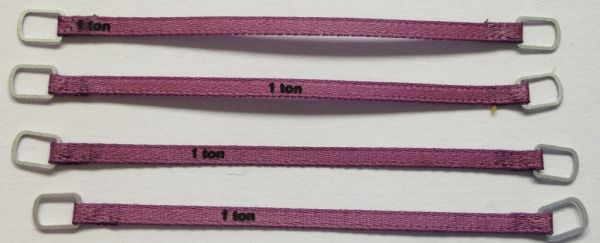 YCC331-2 - Set di 4 cinghie di sollevamento 1 Ton 6 cm Viola - 1