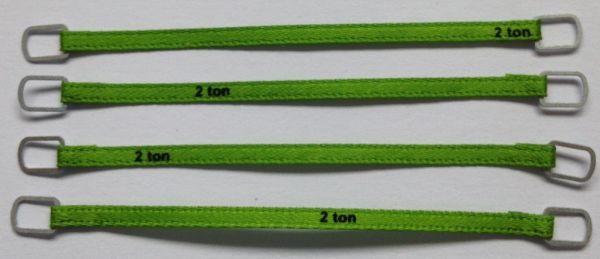 YCC332-2 - Set di 4 cinghie di sollevamento 2 tonnellate di 6 cm di colore verde - 1
