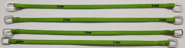 YCC332-4 - Set di 4 cinghie di sollevamento 2 Tonnellate da 10 cm 