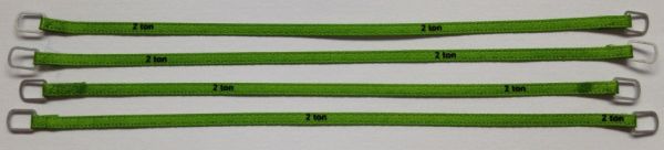 YCC332-5 - Set di 4 cinghie di sollevamento 2 tonnellate di 12 cm di colore verde - 1