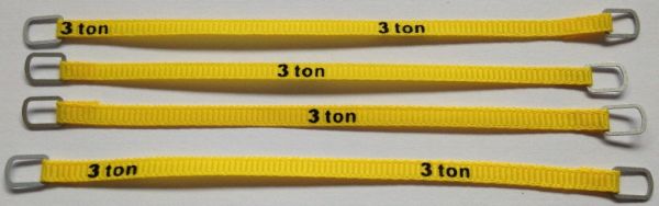 YCC333-2 - Set di 4 cinghie di sollevamento 3 Tonnellate da 10 cm 