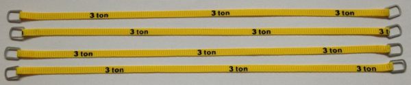 YCC333-4 - Set di 4 cinghie di sollevamento 3 tonnellate di 18 cm giallo - 1