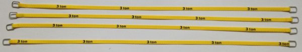 YCC333-6 - Set di 4 cinghie di sollevamento 3 tonnellate di 26 cm giallo - 1