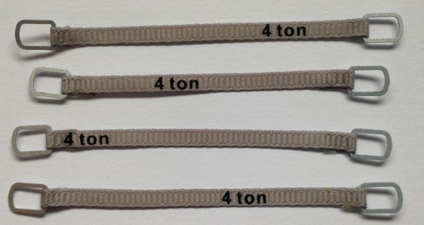 YCC334-1 - Set di 4 cinghie di sollevamento 4 tonnellate di 6 cm grigio - 1