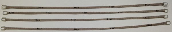 YCC334-6 - Set di 4 cinghie di sollevamento 4 tonnellate di 26 cm grigio - 1