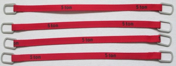 YCC335-2 - Set di 4 cinghie di sollevamento 5 Tonnellate di 12 cm 
