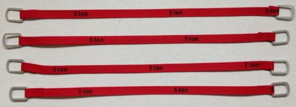 YCC335-3 - Set di 4 cinghie di sollevamento 5 Tonnellate di 16 cm 