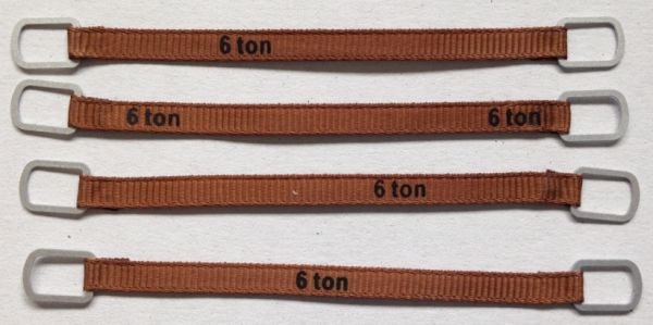 YCC336-1 - Set di 4 cinghie di sollevamento 6 Tonnellate di 8 cm Marrone scuro - 1