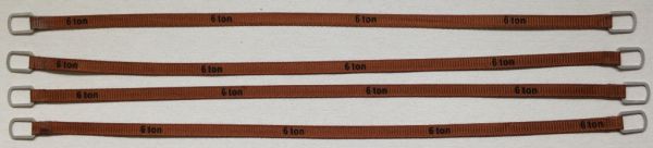 YCC336-3 - Set di 4 cinghie di sollevamento 6 Tonnellate di 16 cm Marrone scuro - 1