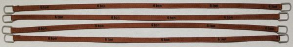 YCC336-4 - Set di 4 cinghie di sollevamento 6 Tonnellate da 20 cm Marrone scuro - 1