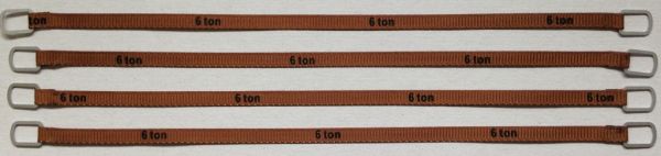 YCC336-5 - Set di 4 cinghie di sollevamento 6 Tonnellate di 24 cm 