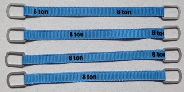 YCC337-1 - Set di 4 cinghie di sollevamento 8 tonnellate di 10 cm blu - 1