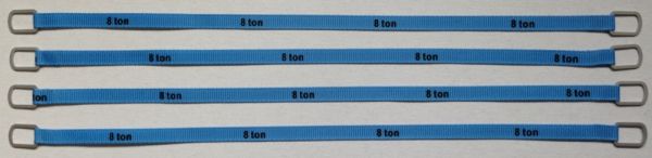 YCC337-5 - Set di 4 cinghie di sollevamento 8 tonnellate di 26 cm blu - 1