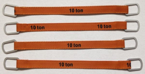YCC338-1 - Set di 4 cinghie di sollevamento 10 Tonnellate da 10 cm 