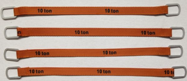 YCC338-2 - Set di 4 cinghie di sollevamento 10 Tonnellate di 14 cm 