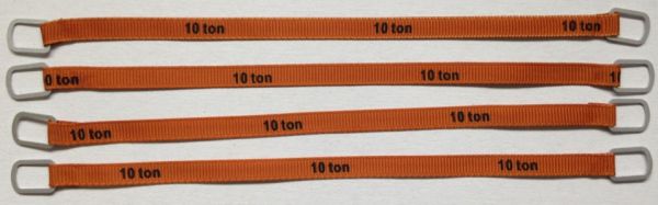 YCC338-3 - Set di 4 cinghie di sollevamento 10 Tonnellate di 18 cm 