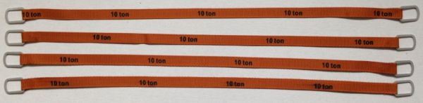 YCC338-5 - Set di 4 cinghie di sollevamento 10 Tonnellate di 26 cm 