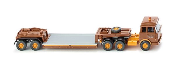 WIK050303 - HANOMAG 6x4 con pianale ribassato 2 assi HEINR marroni. ALBO - 1