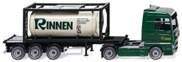 WIK053601 - MAN TGX 4x2 con rimorchio a 3 assi e container cisterna da 20 piedi RINNEN - 1