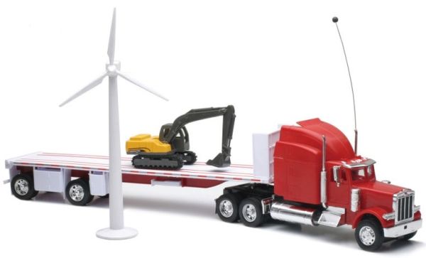 NEW88825 - PETERBILT 389 6x4 radiocomandato con rimorchio a 2 assi; pala e turbina eolica Scala: 1/32 - 1