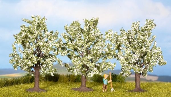 NOC25111 - 3 Alberi da frutto. fiori bianchi 8 cm - 1