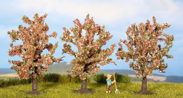 NOC25112 - 3 alberi da frutto; fiori rosa 8 cm - 1