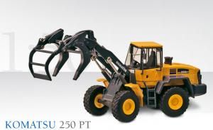 CON2440 - KOMATSU WA 250 PT Caricatore con pinza per tronchi, benna e forche - 1