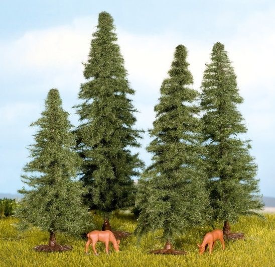 NOC25432 - 4 alberi di Natale da 4 a 8 cm - 1