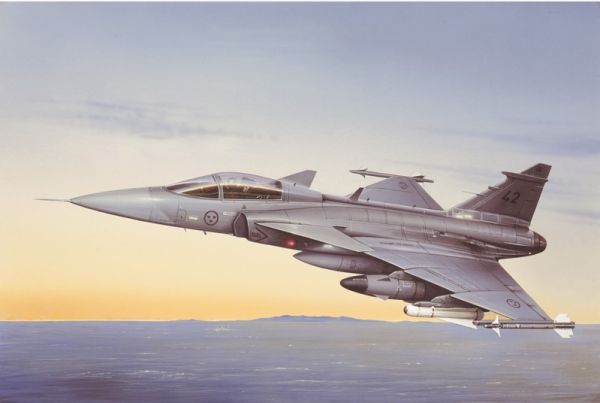 ITA2638 - JAS 39 costruibile Un aereo da caccia Gripen con vernice - 1