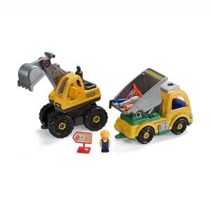 MOT13365 - Set escavatore e camion con figura e accessori - 1