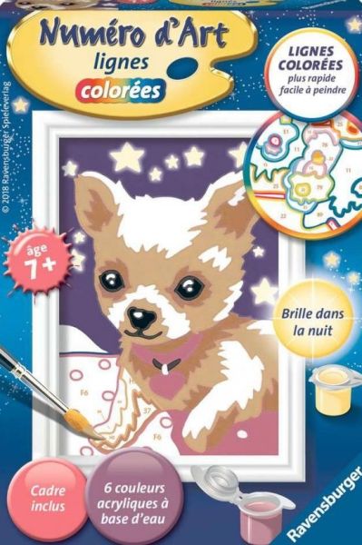 RAV29616 - Numero d'arte - Cagnolino che brilla - 8;5 x 13 cm - 1