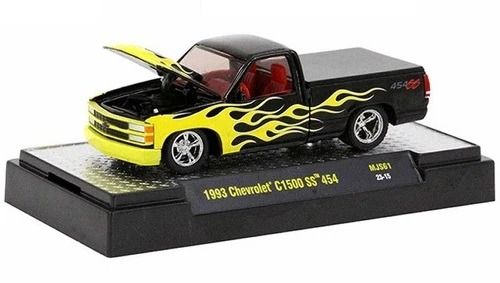 M2M-31500-MJS61 - CHEVROLET C1500 SS 454 1993 Nero e giallo IL CUORE DELL'AMERICA in blister - 1